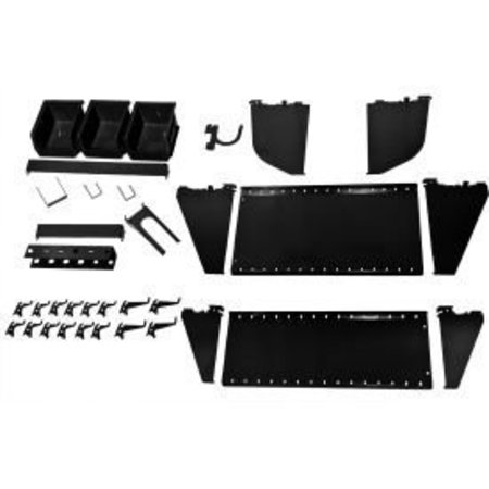 Wall Control Wall Control Slotted Tool Board Workstation Accessory Kit For Pegboard & Slotted Tool Board, Black KT-400-WRK B